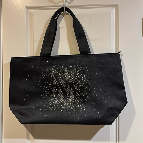 Victoria's Secret Handbags - NWT Victoria’s Secret large black sparkle tote